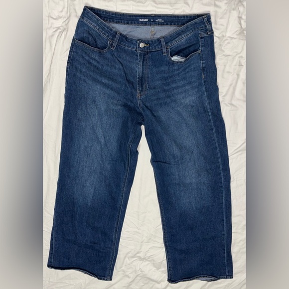 Old Navy High-Waisted Wow Wide-Leg Jeans Medium Wash Size 16 - Picture 6 of 7